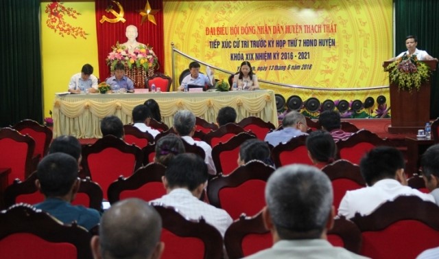 Đại biểu HĐND huyện Thạch Thất hoàn thành TXCT trước kỳ họp giữa năm